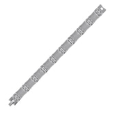 Mens Tungsten Polished Link Bracelet 13mm Size 8.5 Inches